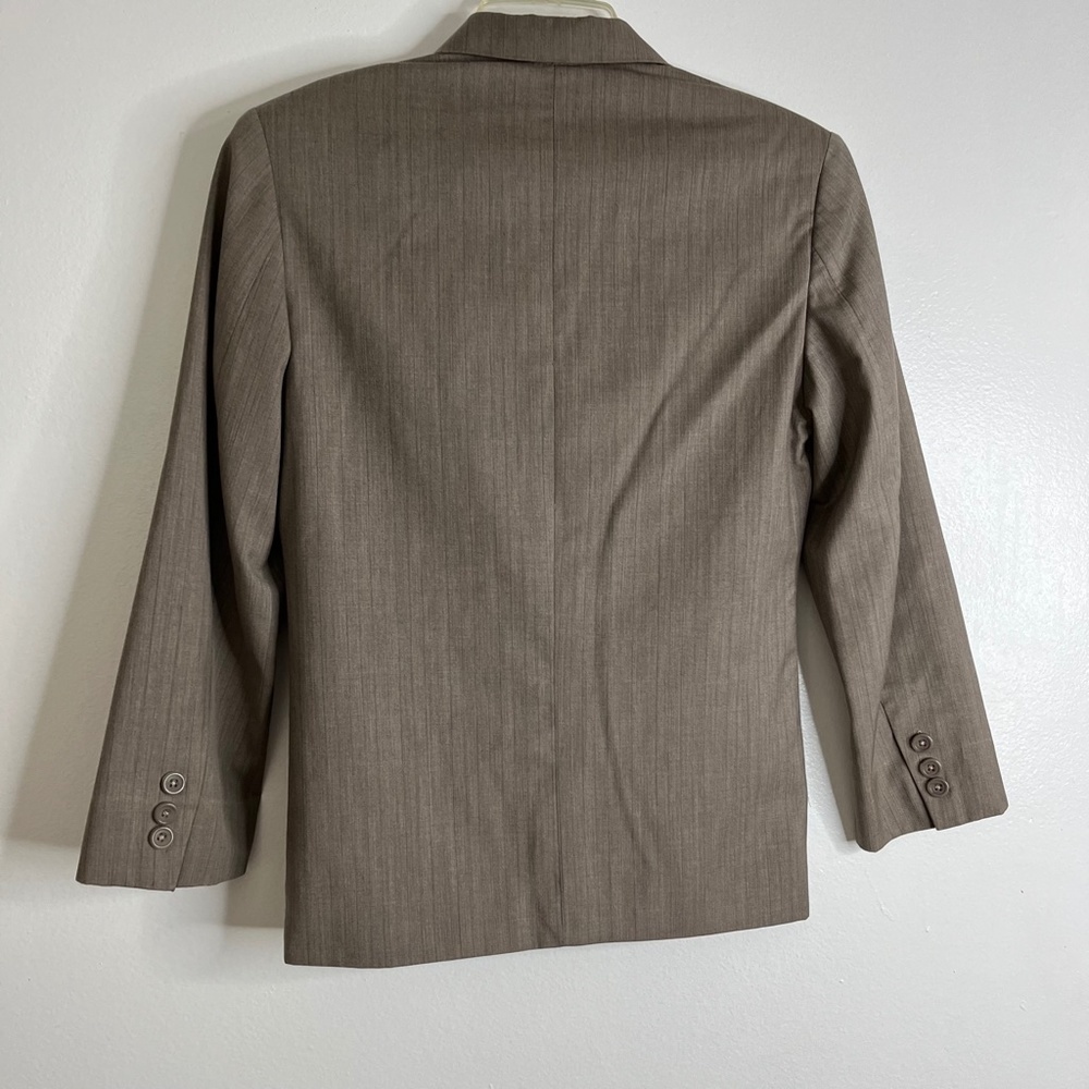 Nautica Mens Tan Brown Blazer Polyester Blend Fully Lined 12 - Picture 4 of 9
